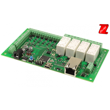 Programmable Ethernet Module with 4 Relays, 8 I/O, 4 Inputs and RS485 dS3484 Antratek Electronics