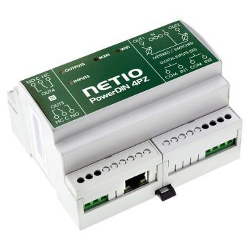 PowerDIN 4PZ Remote Controlled Power Outlets with Power Measurement NETIO-PDIN-4PZ Antratek Electronics
