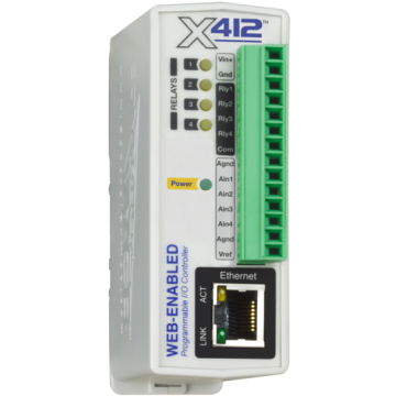 Web-Enabled 4‐Channel Relay & Analog Input Module - PoE X-412-E Antratek Electronics